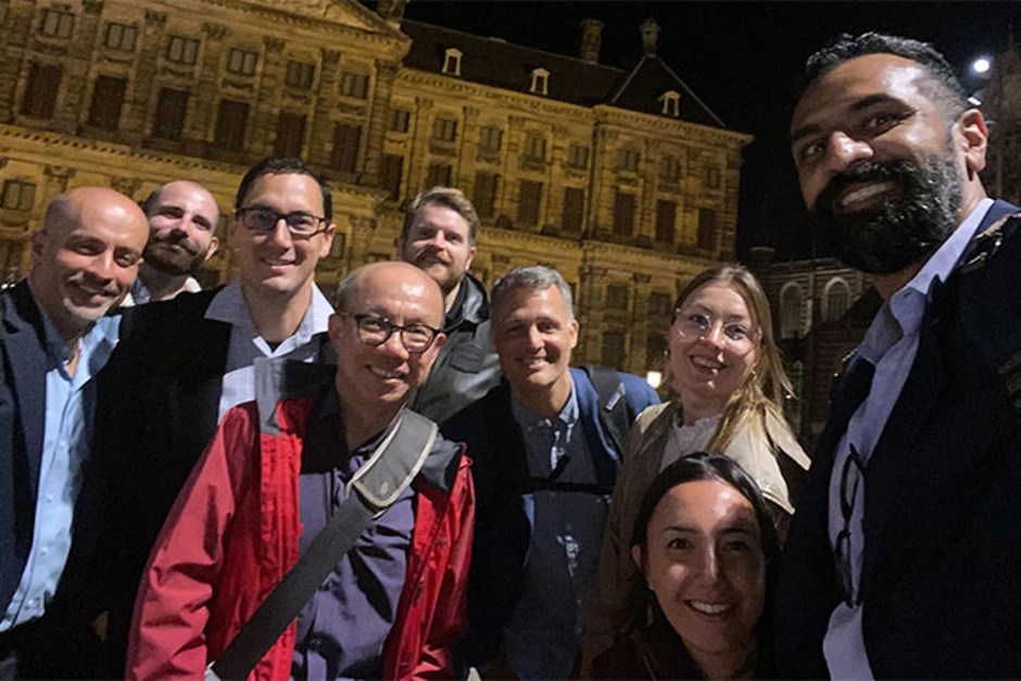 Joe and his team on their trip to Amsterdam for a Customer meeting.
