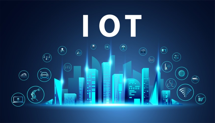 Abstract Internet of things Concept city 5G IoT (Internet of Things) communication network Innovation Technology Concept Icon