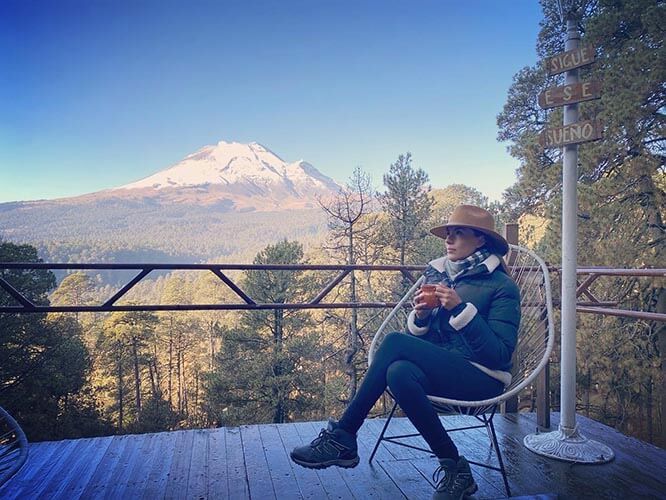 Elsa at Volcán Popoc-atépetl, México