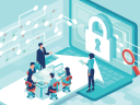 Illustration of team working on security // Security Careers: A Day in the Life of a CSIRT