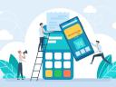 Illustration showing a small business team setting up an ecommerce site