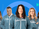 A group of Salesblazer wearing Salesblazer hoodies