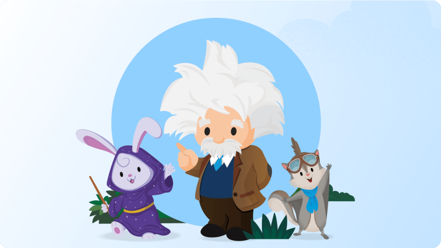 Characters Genie, Einstein, and Flow