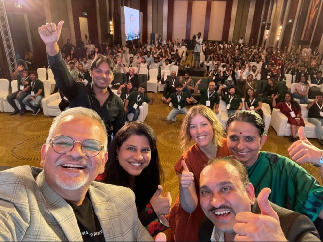 Sanket with his colleagues at Salesforce Architect Summit