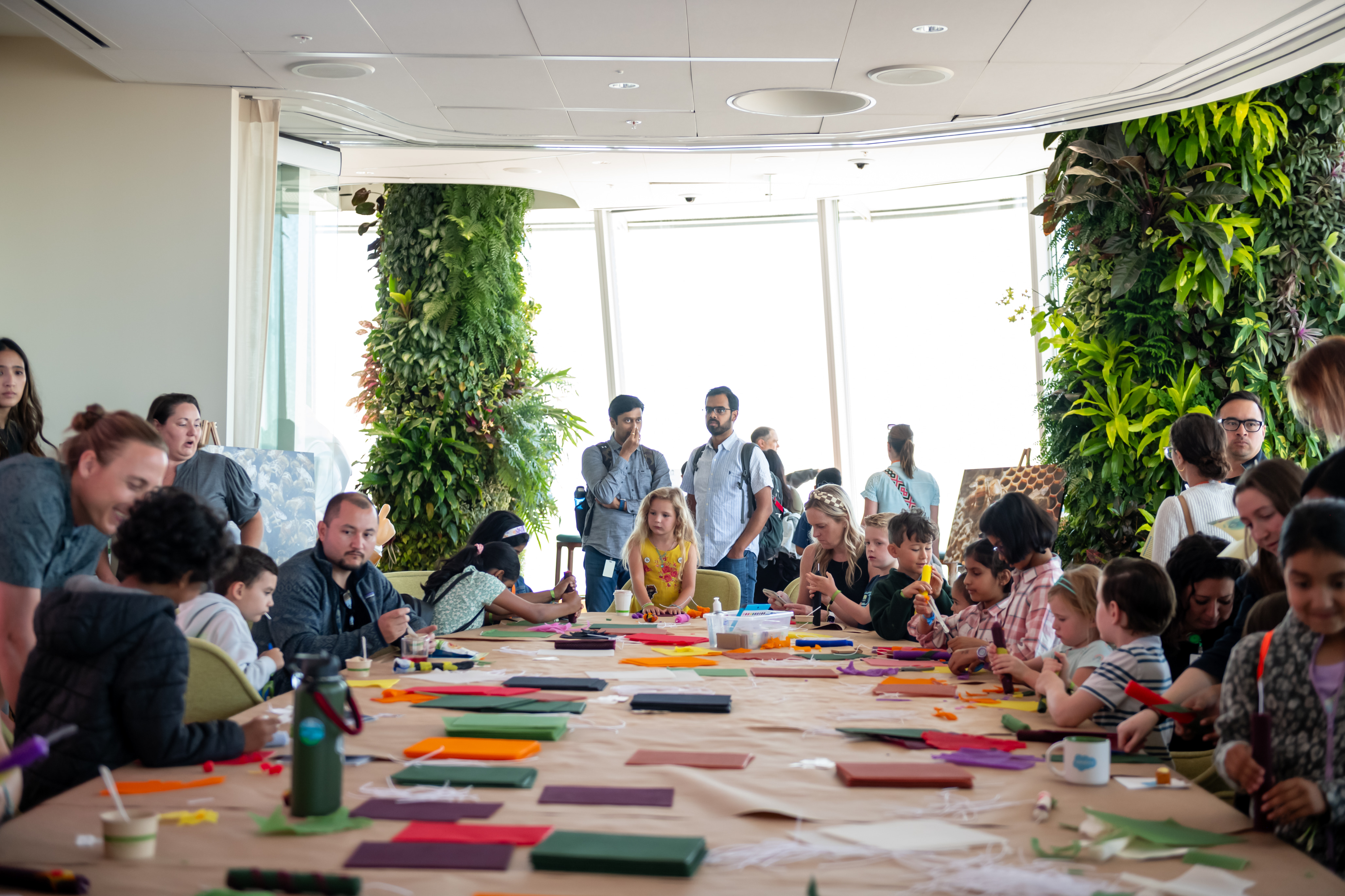 Arts & crafts at the Salesforce San Francisco Tower.
