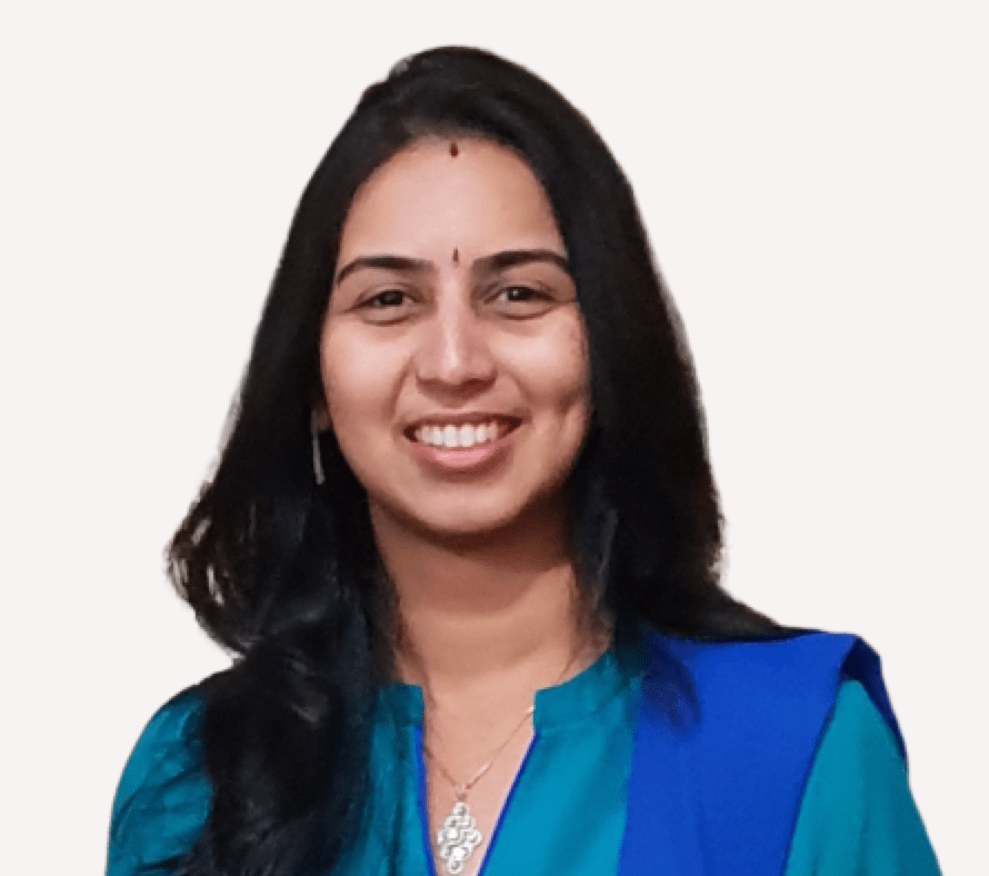 Photo of Divya wearing blue clothes