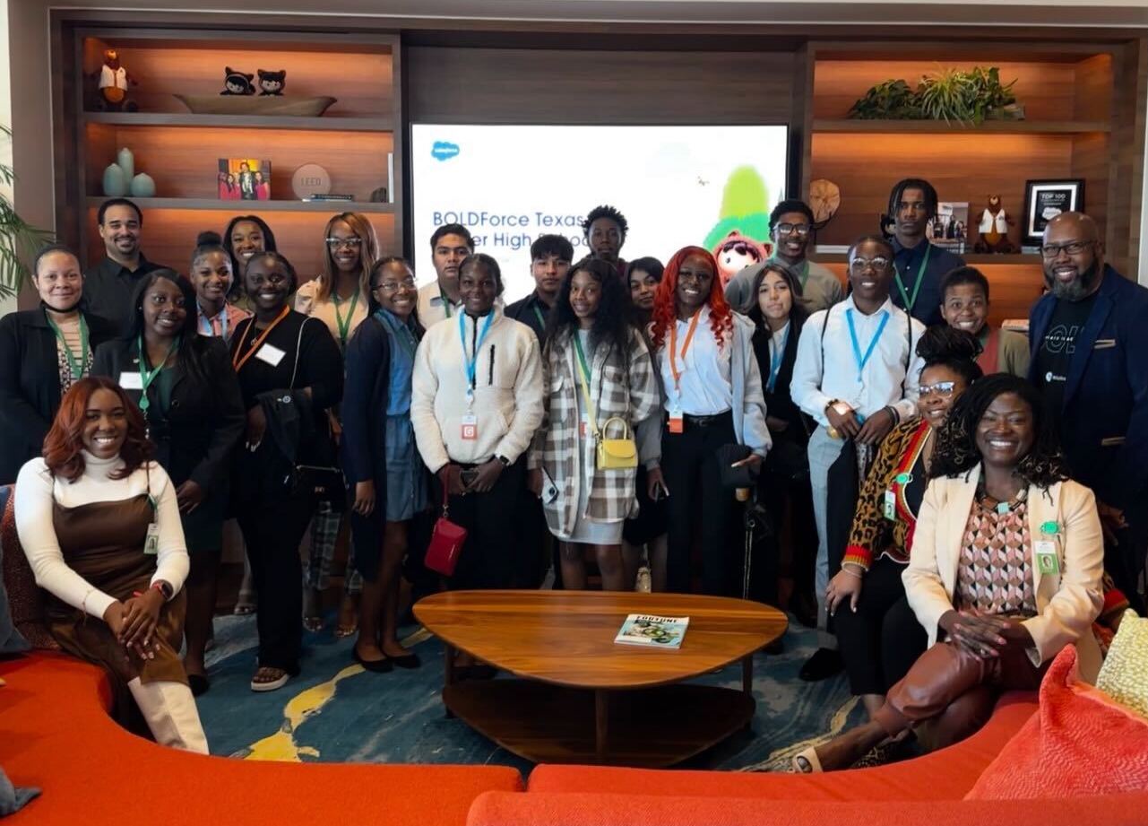 Together with BOLDforce, Salesforce’s Business Resource Group for black employees and allies, Chelsea mentored local Dallas students on Salesforce technology and career skills.
