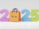 The numbers 2025 (with a smiling shopping bag in place of the zero) introduce our yearly retail predictions.