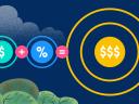 Cost plus pricing model formula on a dark background