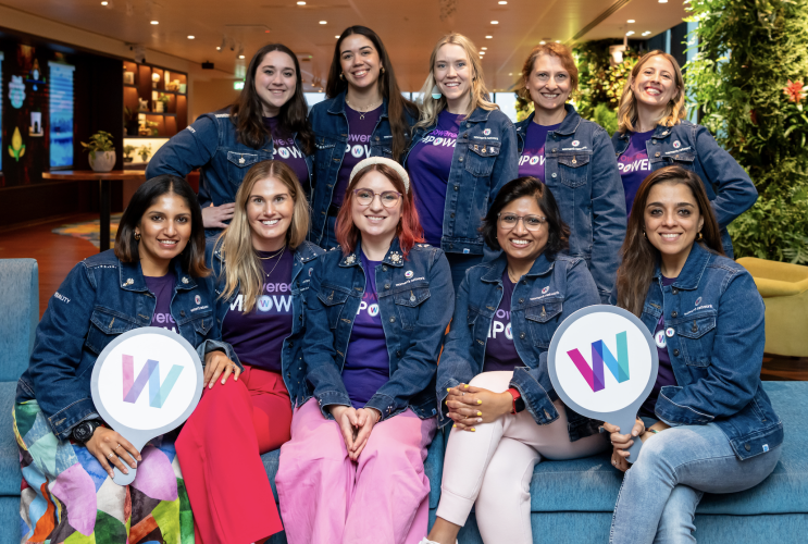 The Salesforce Women’s Network (SWN) Equality Group poses together