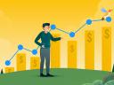 Dynamic Pricing: salesperson standing in front of a graph with prices fluctuating