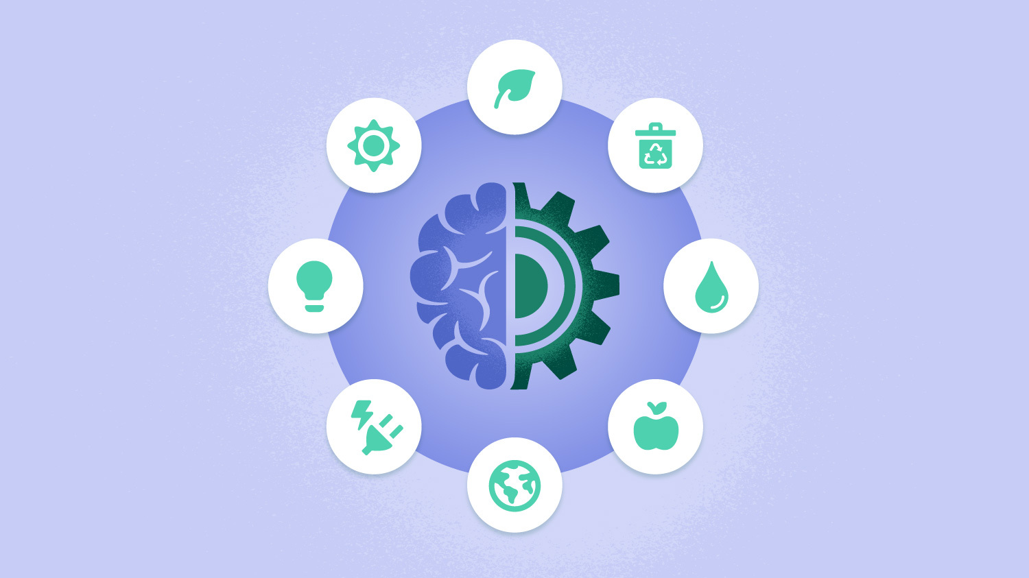 An illustration of AI driving climate action