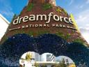 Image of the Dreamforce entrance with the city of San Francisco in the background.