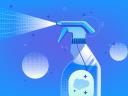 Image shows cleaner spraying data.