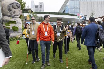 A group of blind institute of technology partners at Dreamforce 2024.