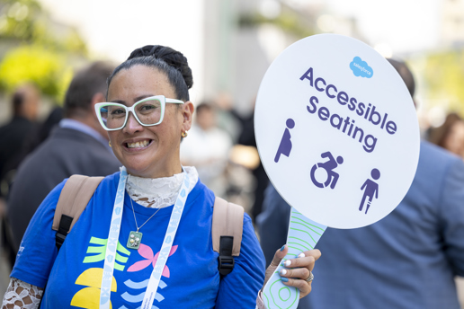 Salesforce volunteer at Dreamforce 2024.