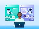 Illustration showcasing autonomous vs assistive agents for small business.