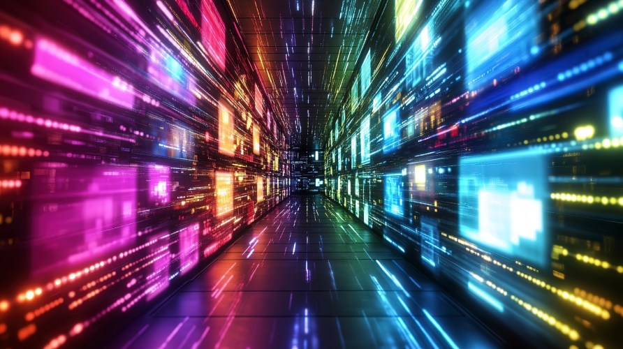 Two paths of technology streaming toward you
