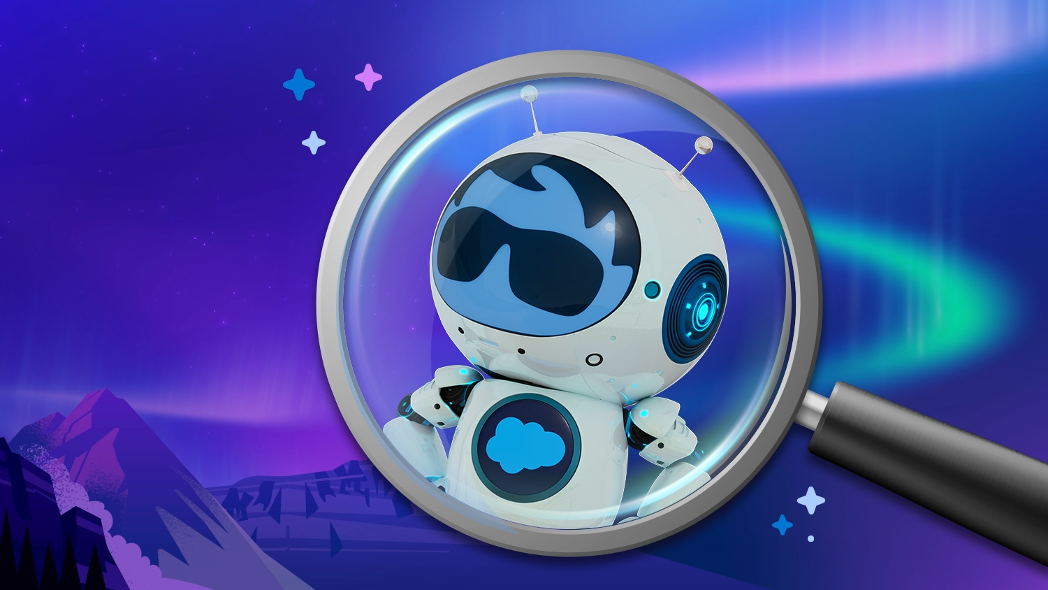 Agent under a magnifying glass