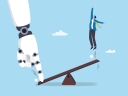 A person is propelled upward after they set up an Agent strategically.