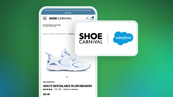 Mobile screen showing Shoe Carnival's site and logo