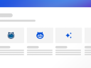 A slide with two Astro icons and two sparkle icons that represent different states of agentic avatars.