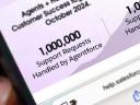 Image of Agentforce on Help displaying one million support requests handled.