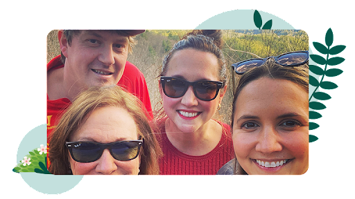 Cristina and her family on a hike