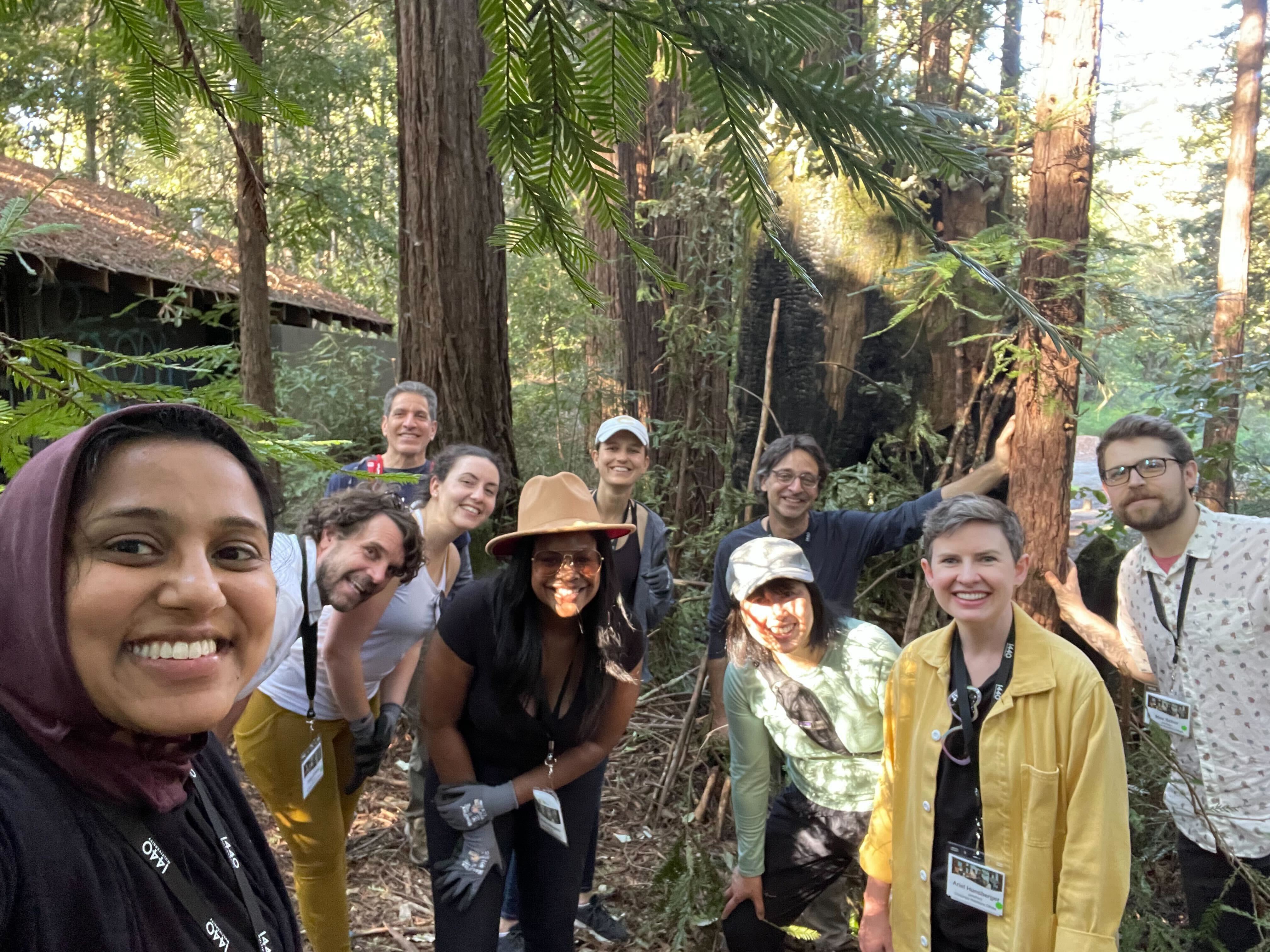 Bianca and her team in a forest