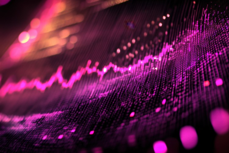 An abstract digital landscape.