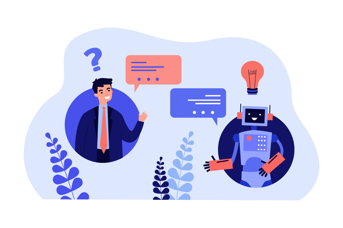 Illustration of people beginning their career with AI