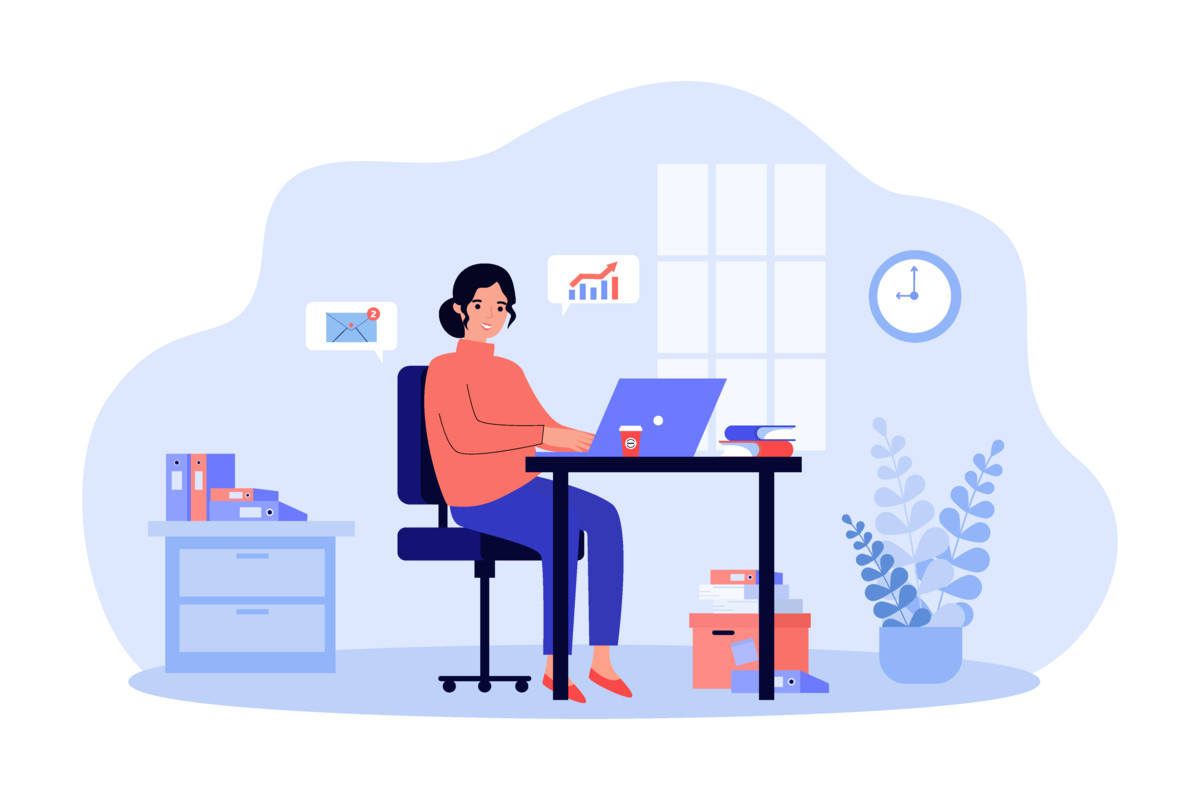 Illustration of someone in an entry level job