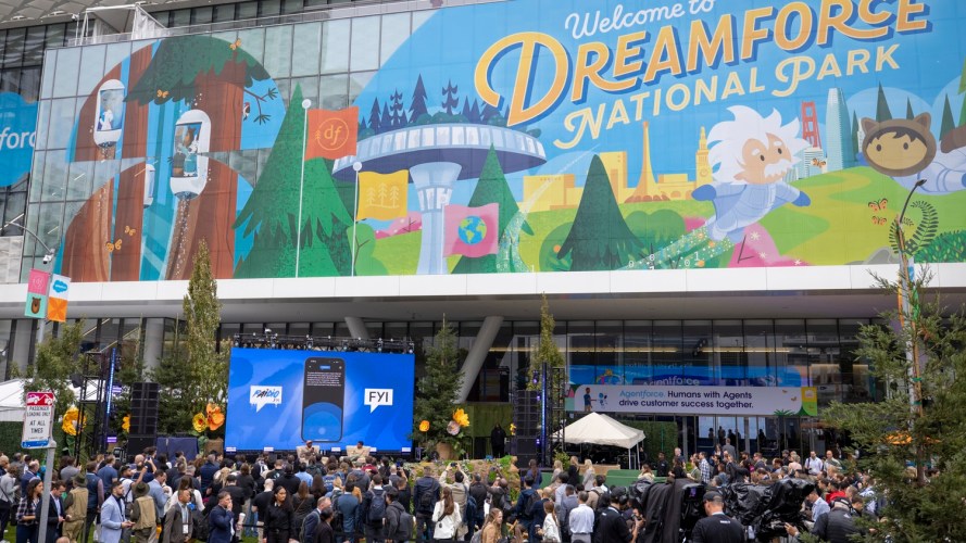 Dreamforce National Forest filled with attendees exploring Customer Success at Dreamforce.