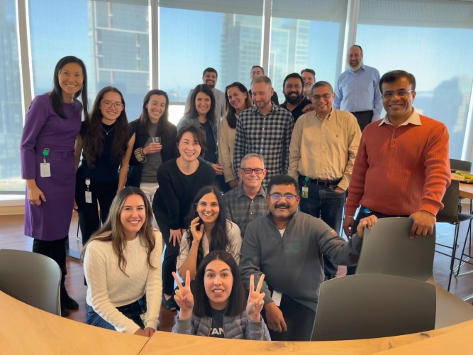 Vivienne (farthest left) with her Security team at Salesforce Tower in San Francisco.