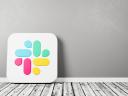 Slack Icon on a wood floor