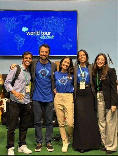 Pedro and his colleagues attending the Salesforce World Tour Sao Paulo event
