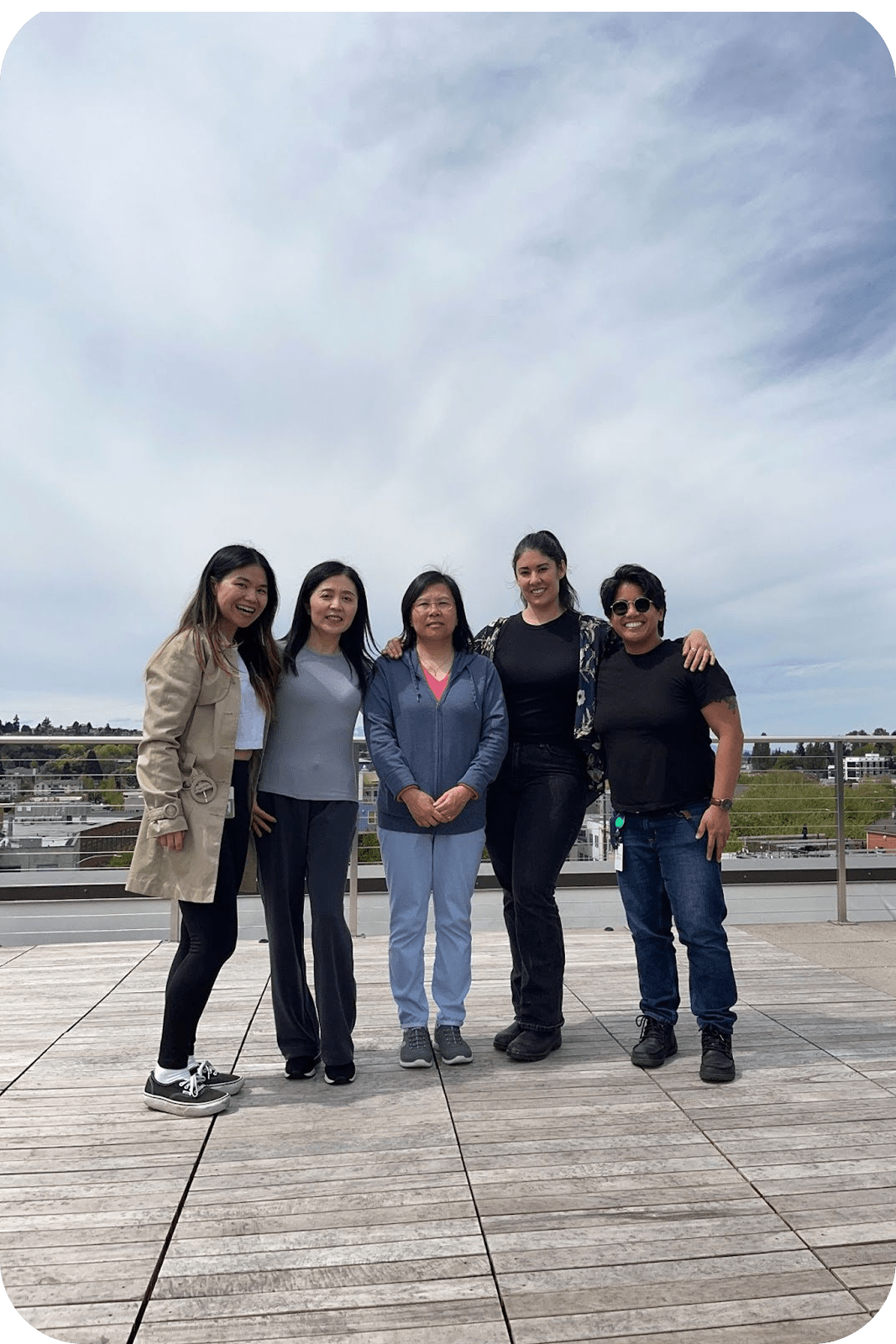 Christabel with teammates including another Future Pathways Ada Alum.