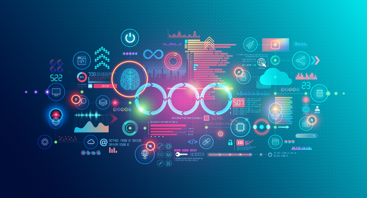 Illustration showcasing artificial intelligence (AI) tools for small businesses.