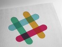 A textured version of Slack&rsquo;s logo on paper.