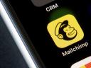 Mailchimp logo on a cell phone app.