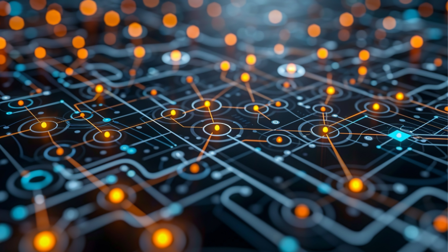 Data integration platforms depicted in a visually appealing abstract style, highlighting the benefits of combining multiple data sources for holistic analytics