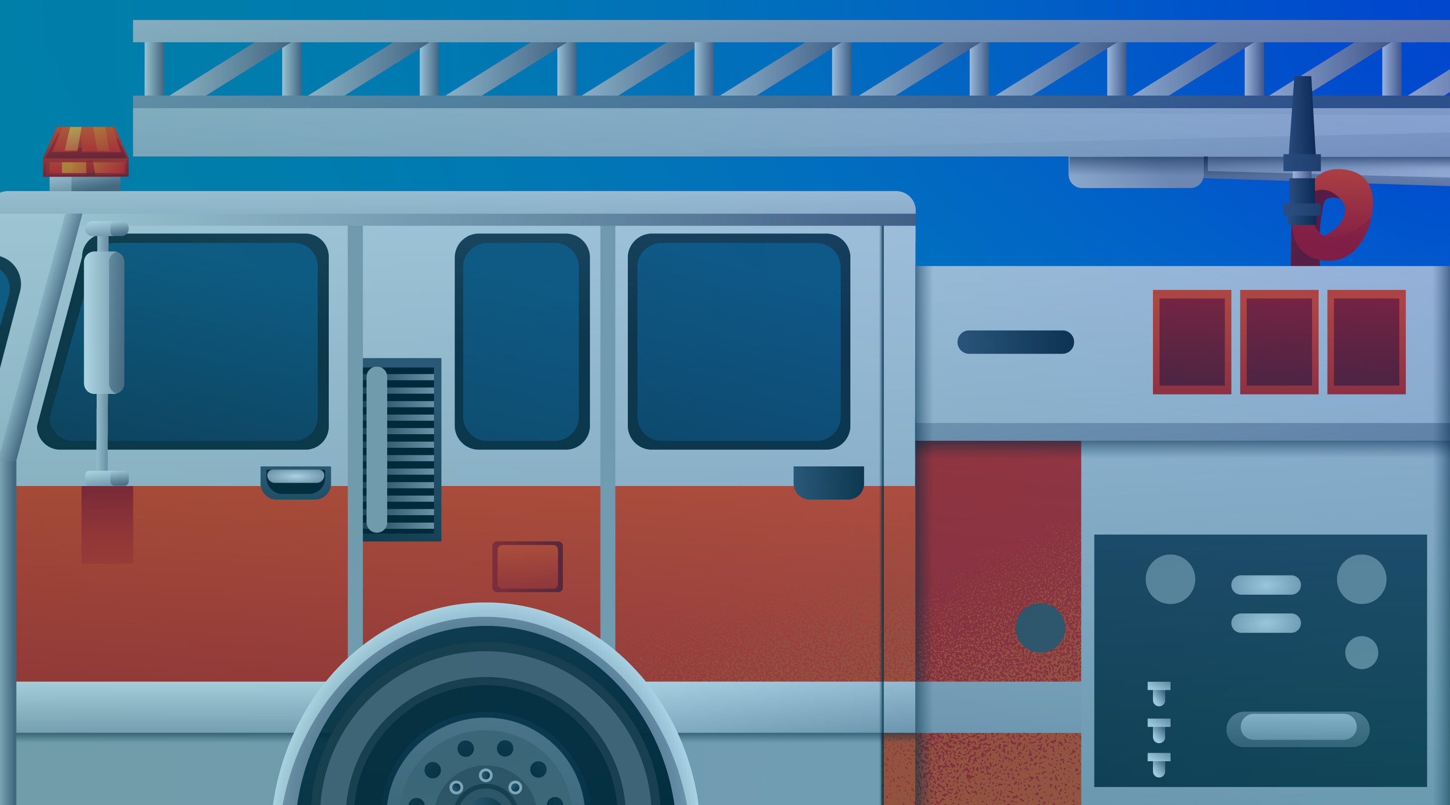 close up of a fire engine