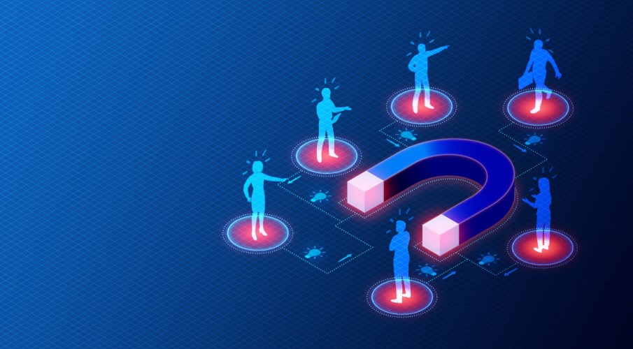 Talent Attraction and Talent Retention Concept - Retaining Valuable Employees and Attracting Top-notch Talents to Join the Organization - 3D Illustration