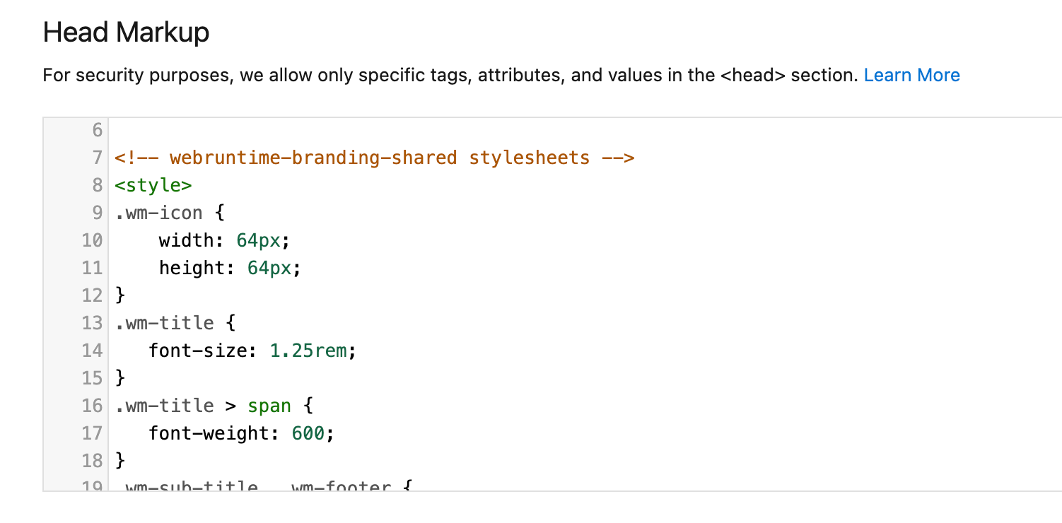 Head Markup example.