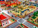 A fully constructed, well-organized city of building bricks