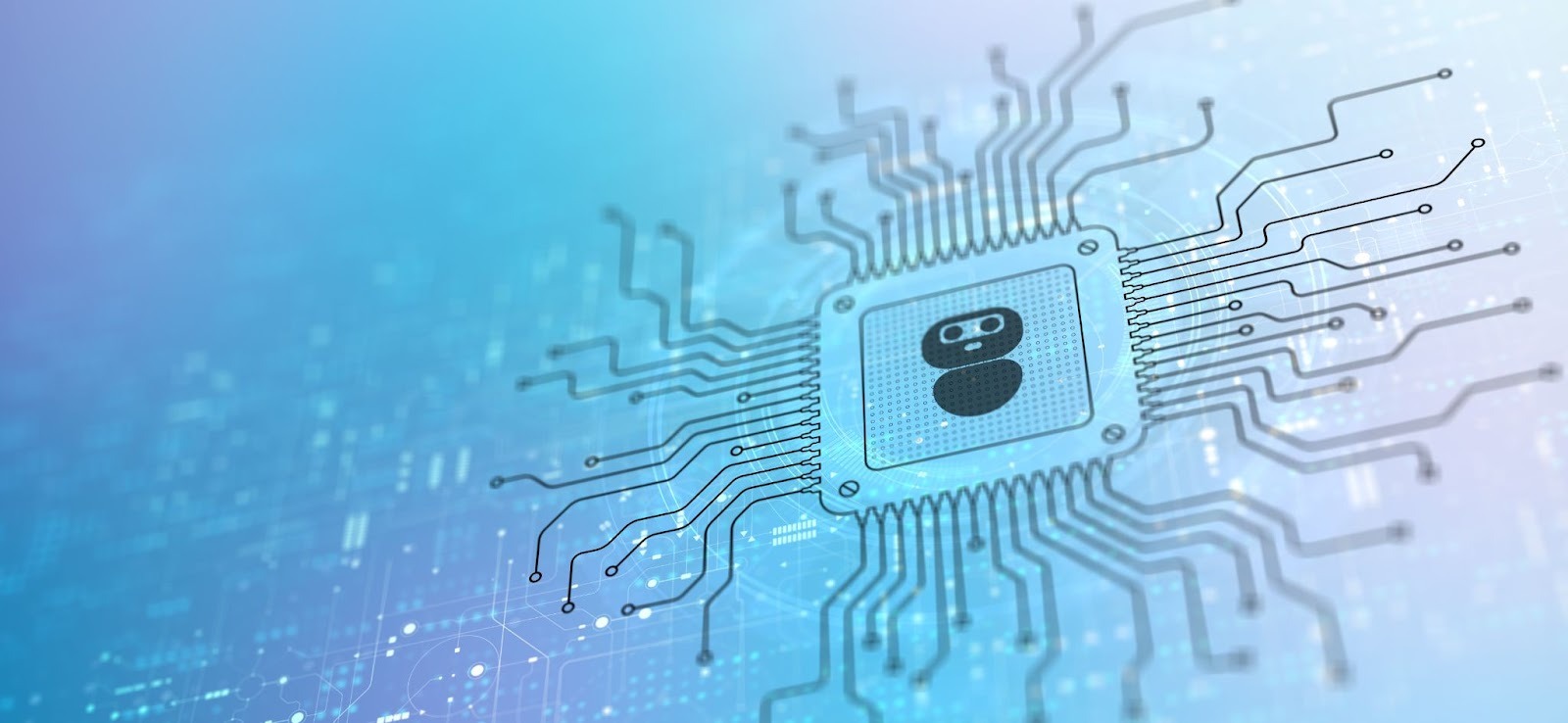 ChatBot Automating Customer Support Illustrated on a Processor.