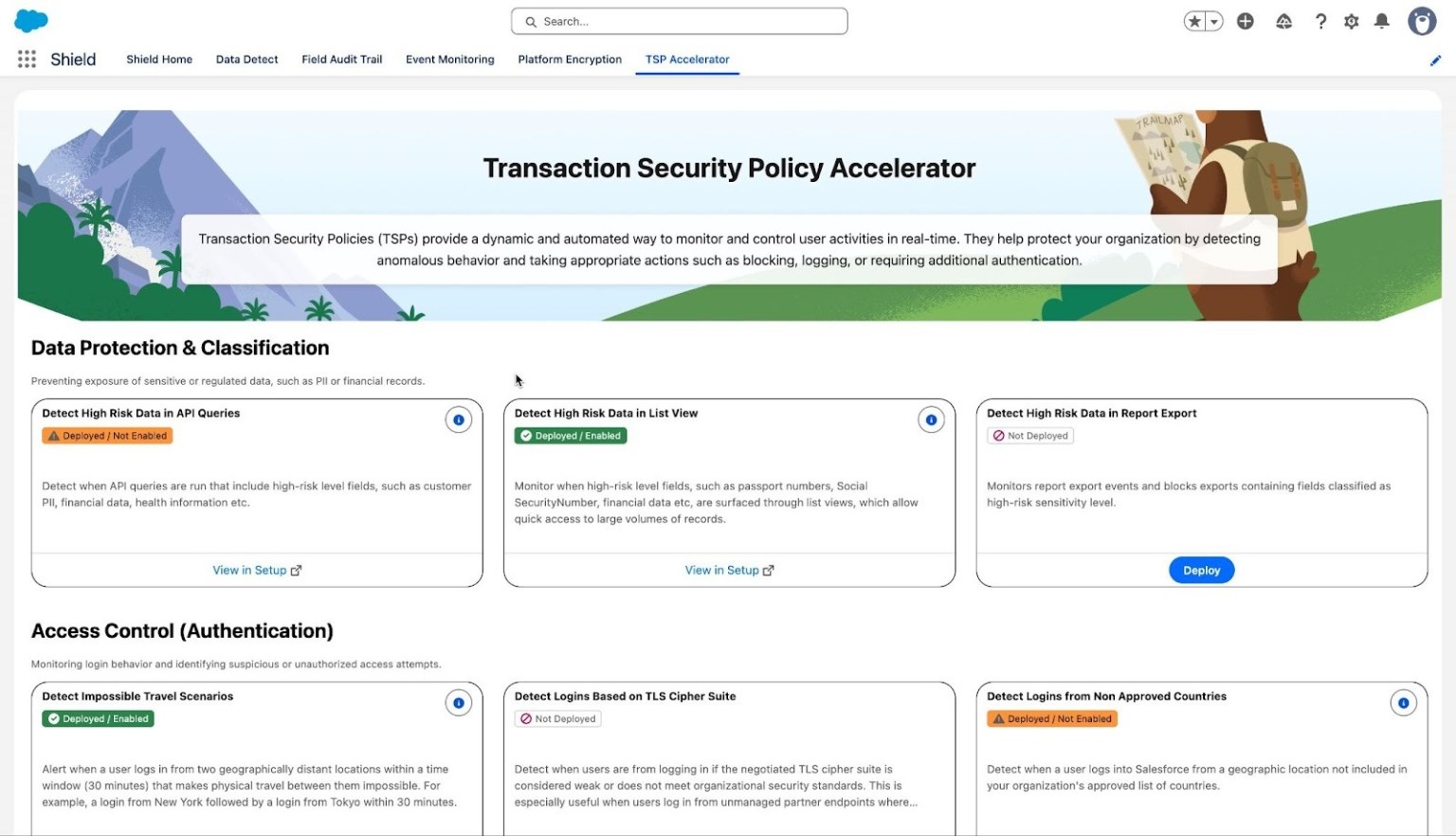 Click Security One-Click Salesforce Transaction Security Policies