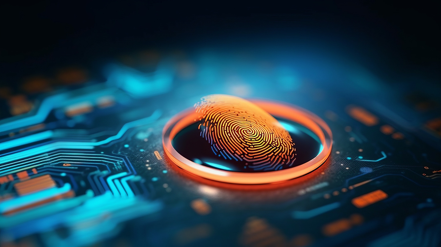 Digital fingerprint scanner, scan biometric identity and access password thru fingerprint, concept