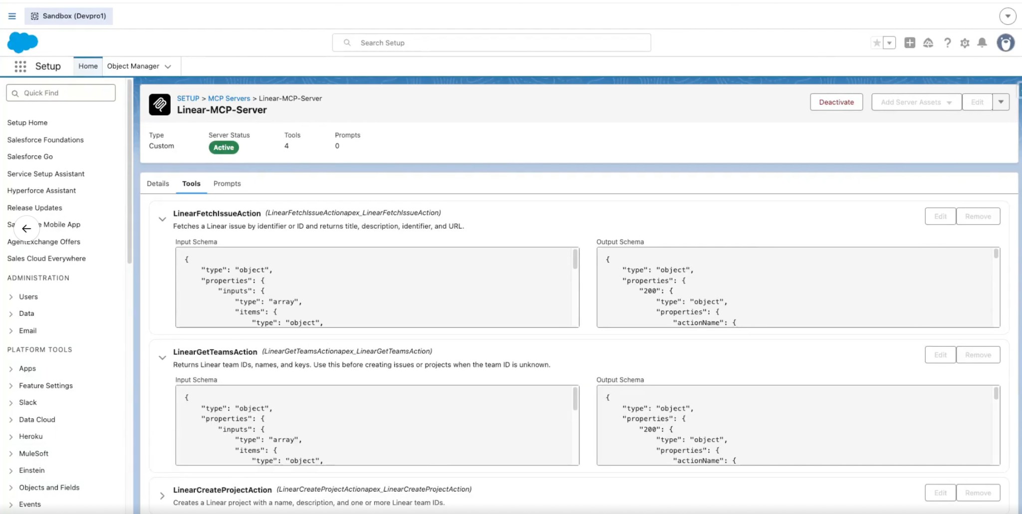UI for Linear MCP Server in Setup.