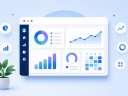 Illustration showing a CRM dashboard indicating a business owner may be outgrowing the tool with a blue background.